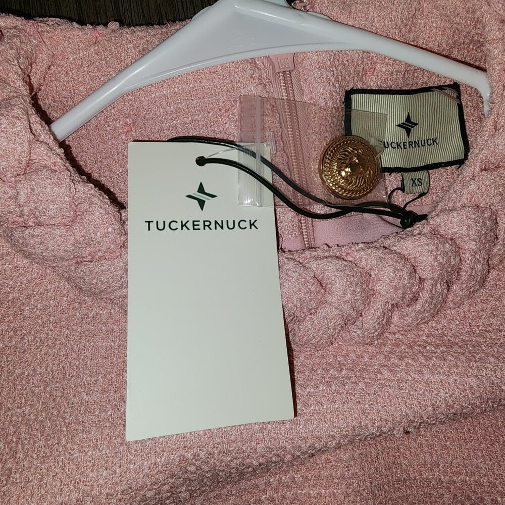 Tuckernuck Blossom Pink Tweed Jackie Dress NWT XS - Picture 9 of 12